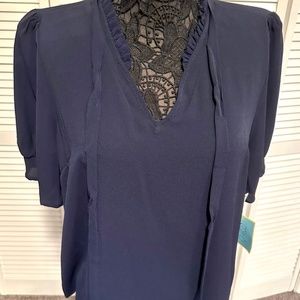 CeCe short sleeve tie front shirt